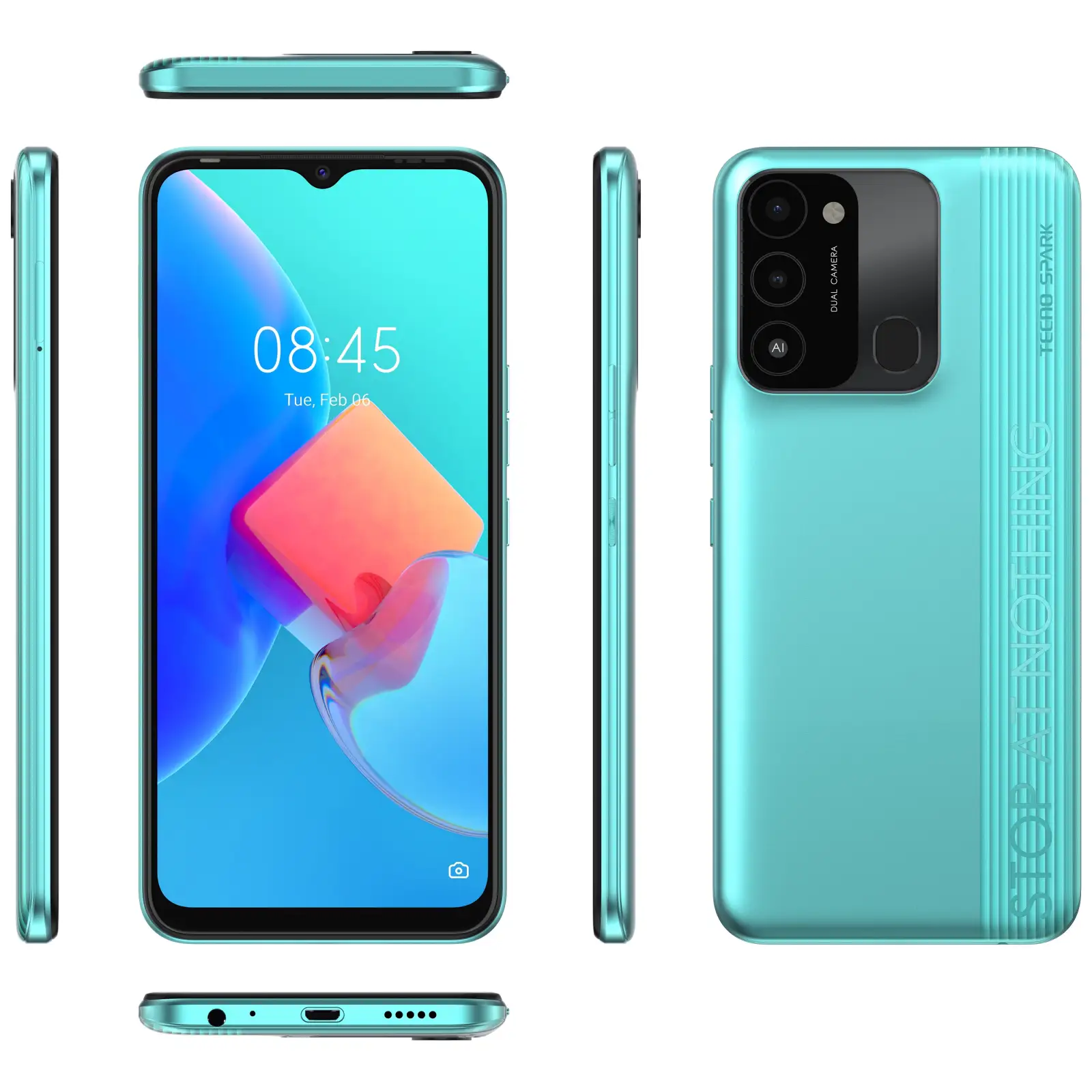 Смартфон Tecno Spark 8C KG5n 4/64GB NFC Turquoise Cyan UA