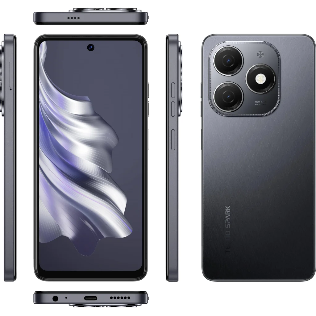 Смартфон Tecno Spark 20 KJ5n 8/256Gb Gravity Black (4894947011597) UA