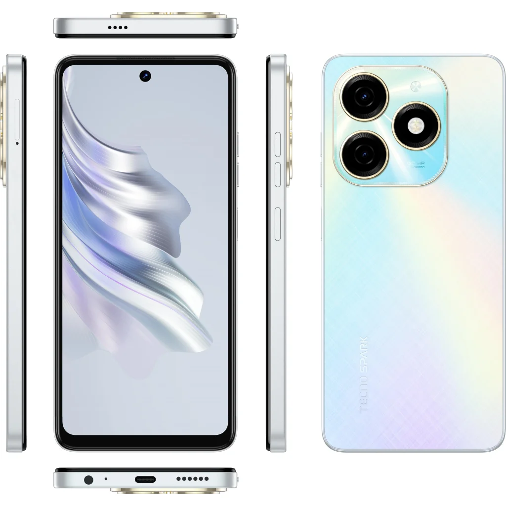 Смартфон Tecno Spark 20 KJ5n 8/128Gb Cyber White (4894947013522) UA
