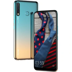 Цвет: Голубой - Смартфон Tecno Camon 12 (CC7) 4/64Gb Dual Sim Sky Cyan UA