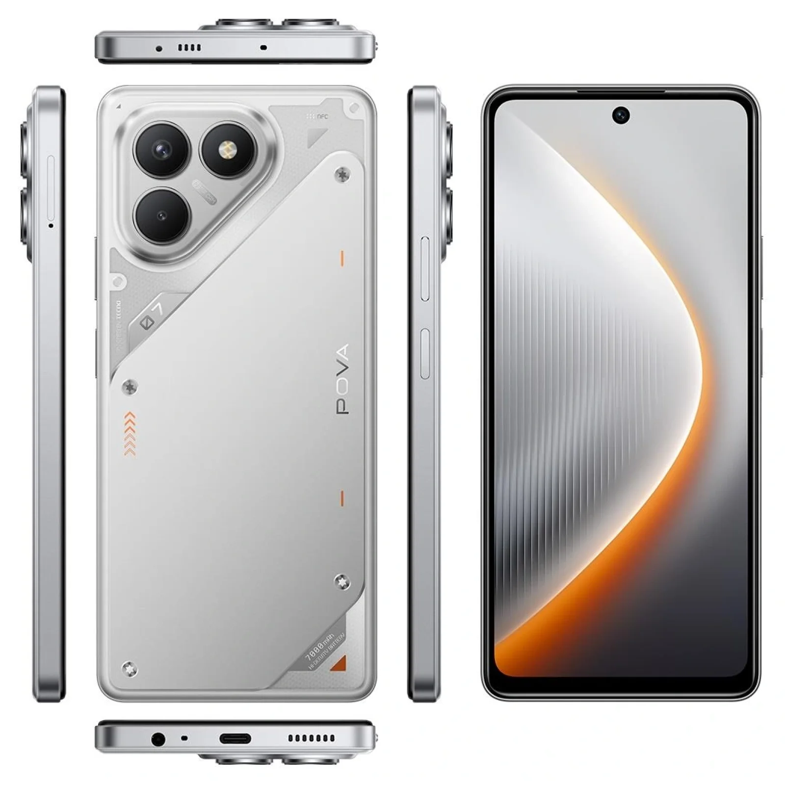 Смартфон Tecno Pova 7 Neo LJ6 8/256GB Magic Silver (4894947086816) UA