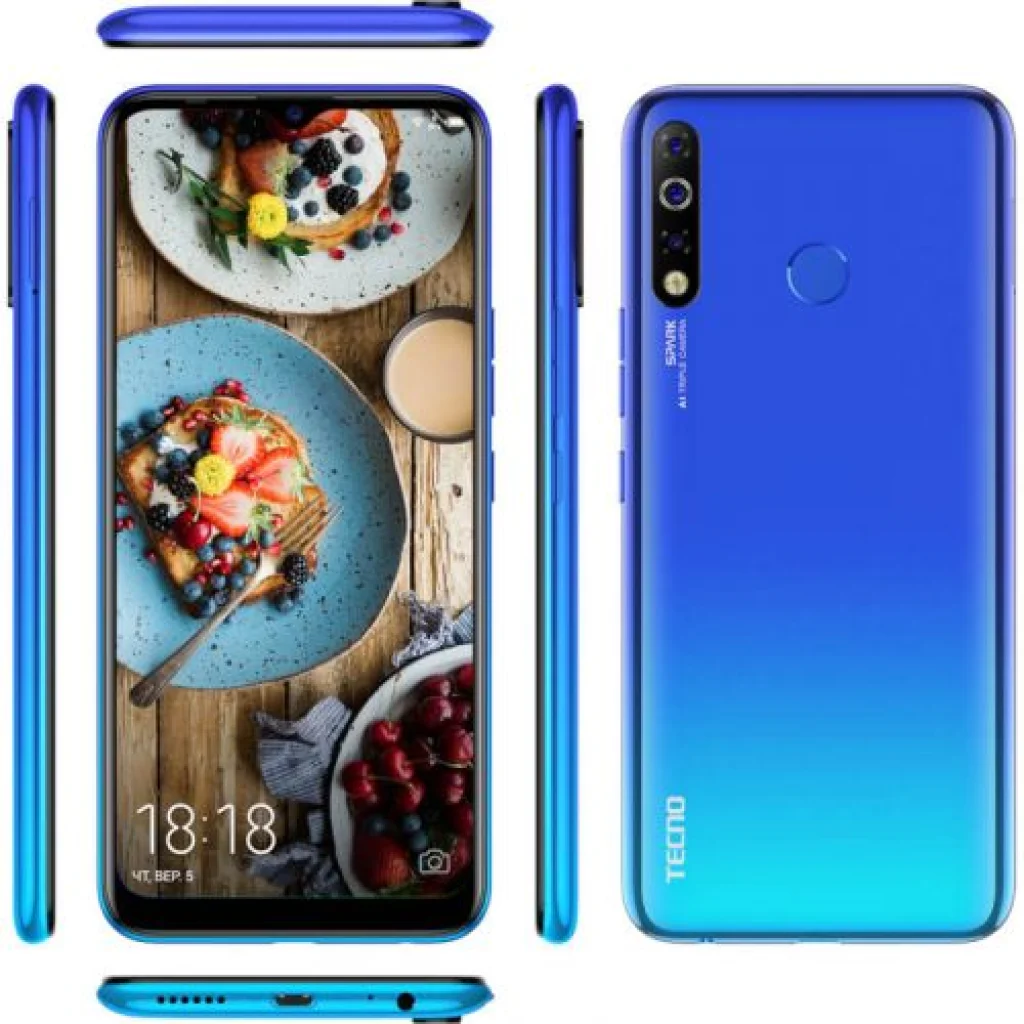 Смартфон Tecno Spark 4 (KC2) 3/32Gb Dual Sim Vacation Blue UA