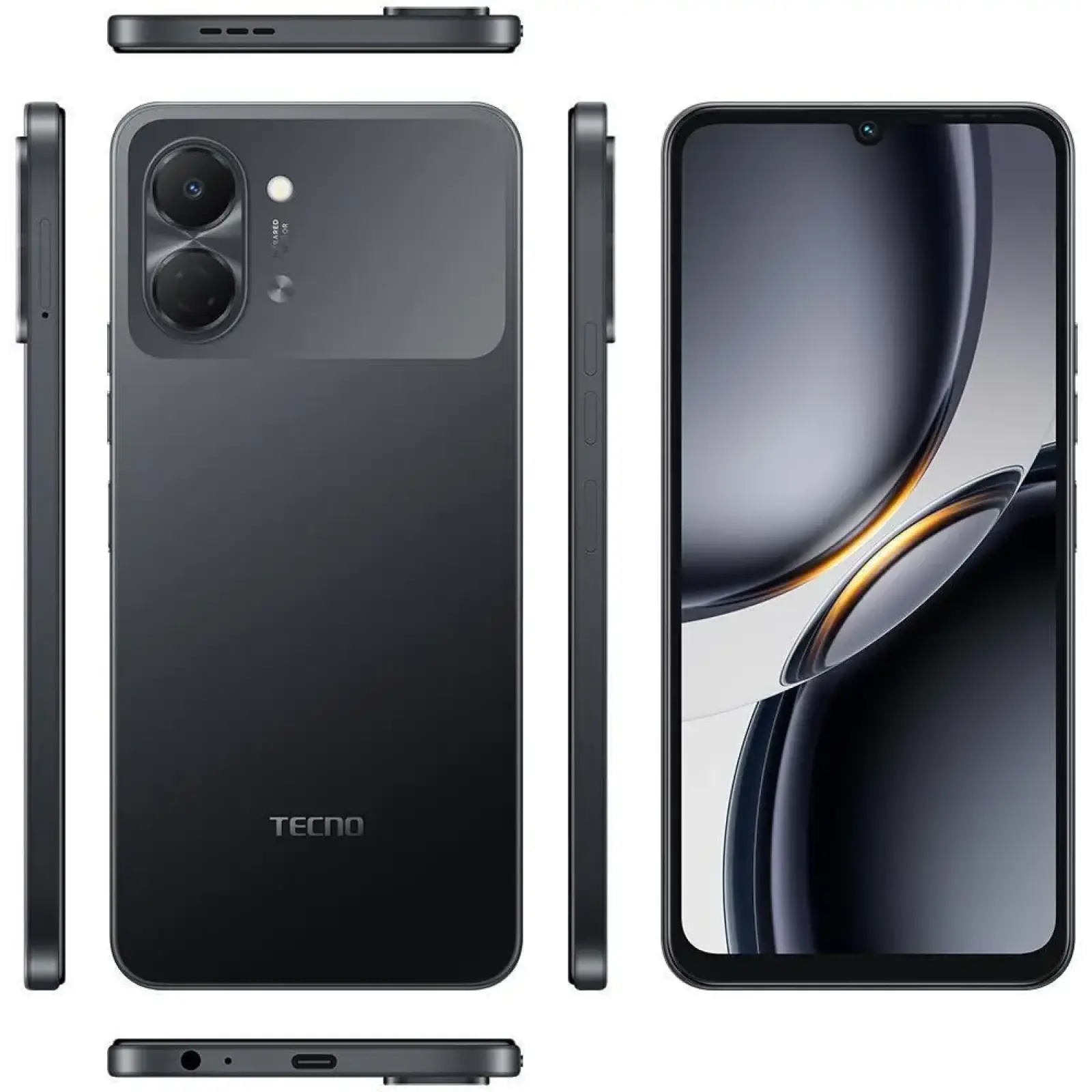 Смартфон Tecno Spark Go 3 (KN3) 4/128GB Ink Black (4894947105272) UA