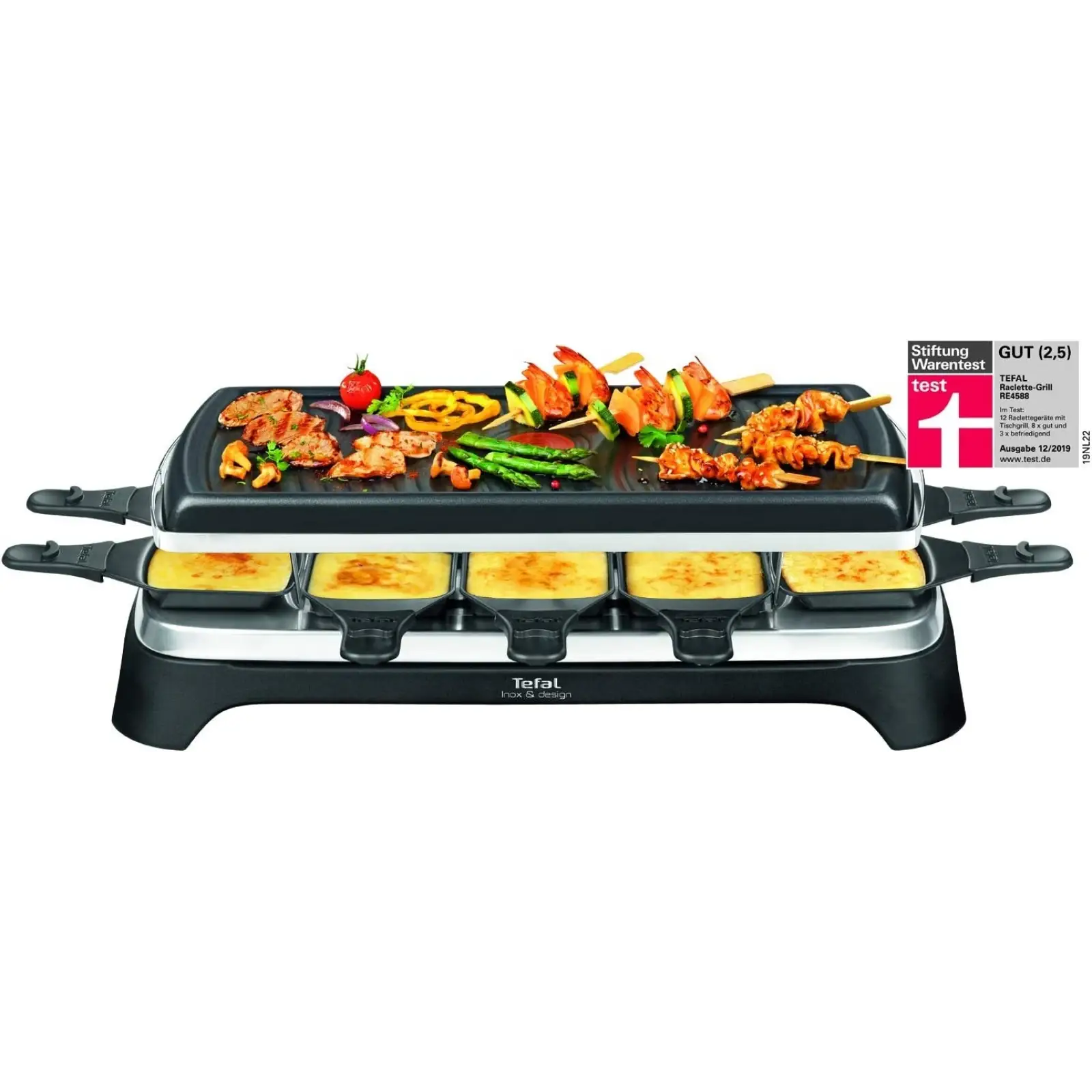 Раклетница-гриль Tefal Gourmet 10 Inox & Design RE4588