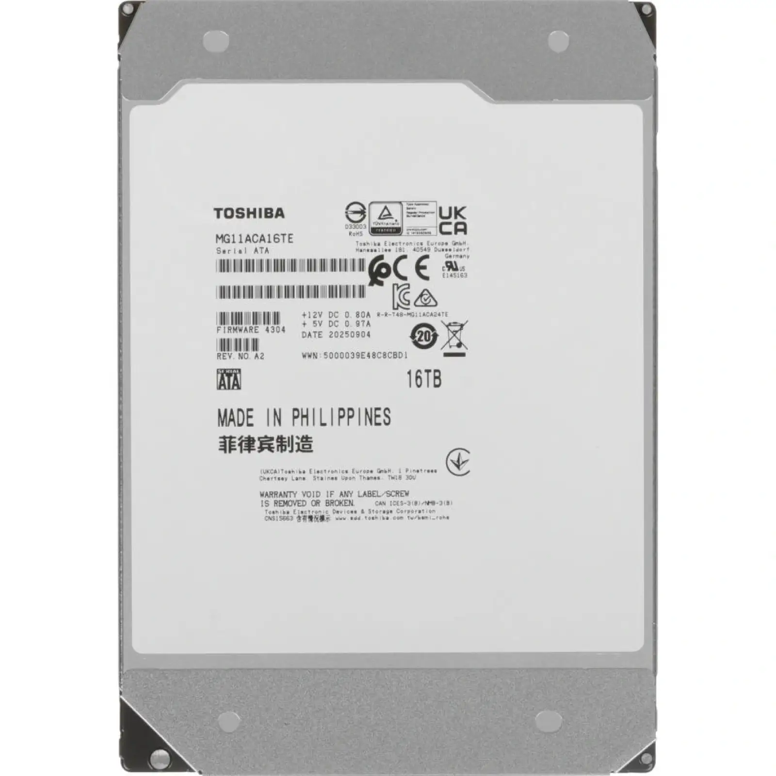 Жесткий диск HDD Toshiba MG11 16 TB (MG11ACA16TE) UA