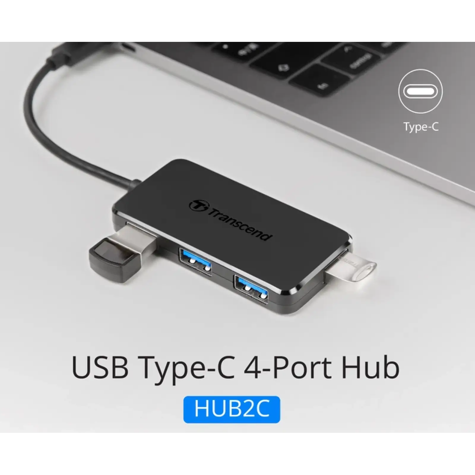 Кардрідер Transcend Type-C HUB 4 ports (TS-HUB2C) UA