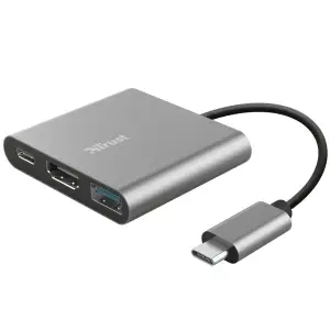 USB-Хаб Trust Dalyx 3-in-1 Multiport USB-C Adapter Aluminium (23772_TRUST) UA