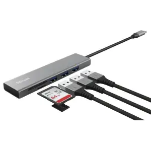 USB-Хаб Trust Halyx Fast USB-C Hub Card reader Aluminium (24191_TRUST) UA