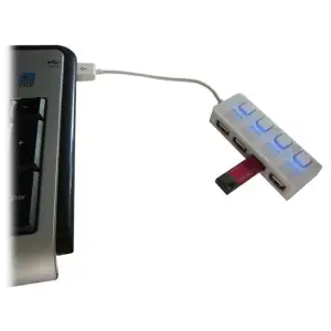 USB-Хаб Lapara White (LA-SLED4 white) UA