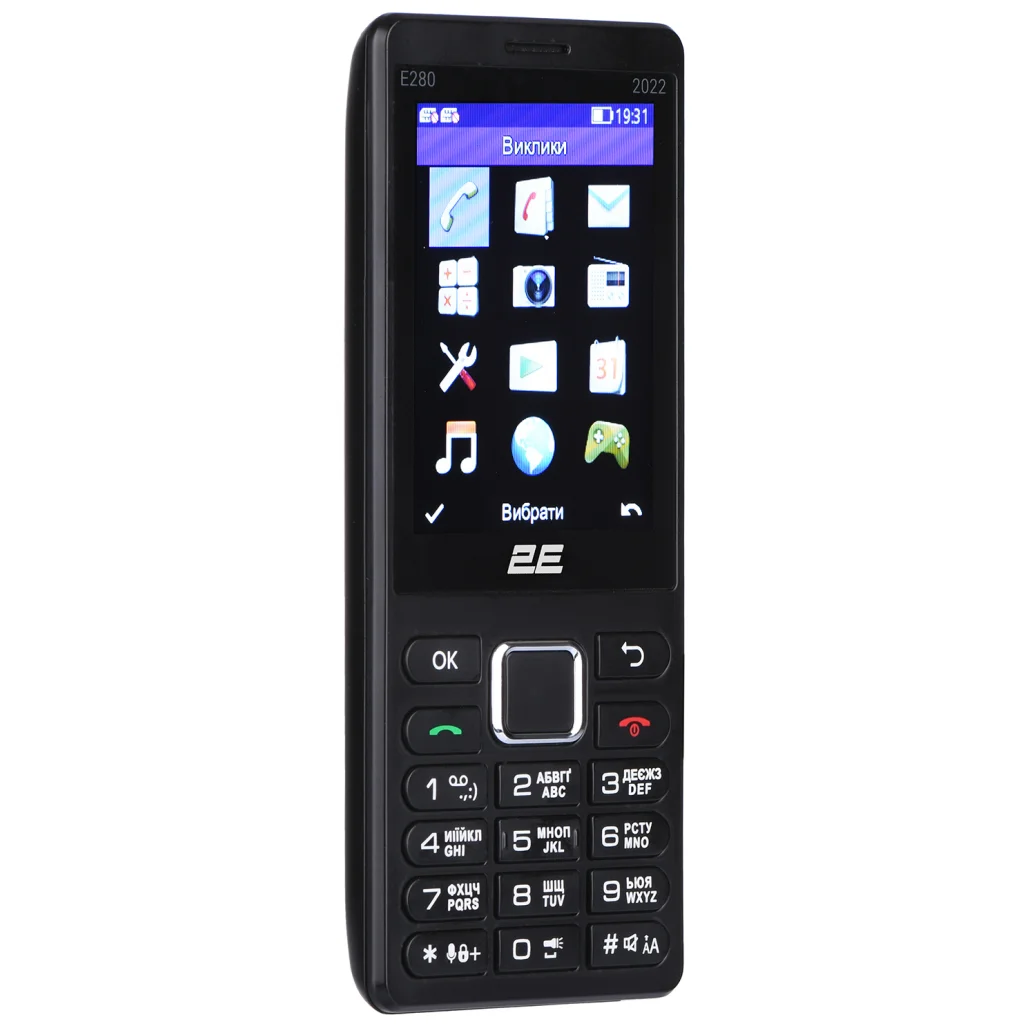 Мобільний телефон 2E E280 2022 Dual SIM Black, 688130245210 UA