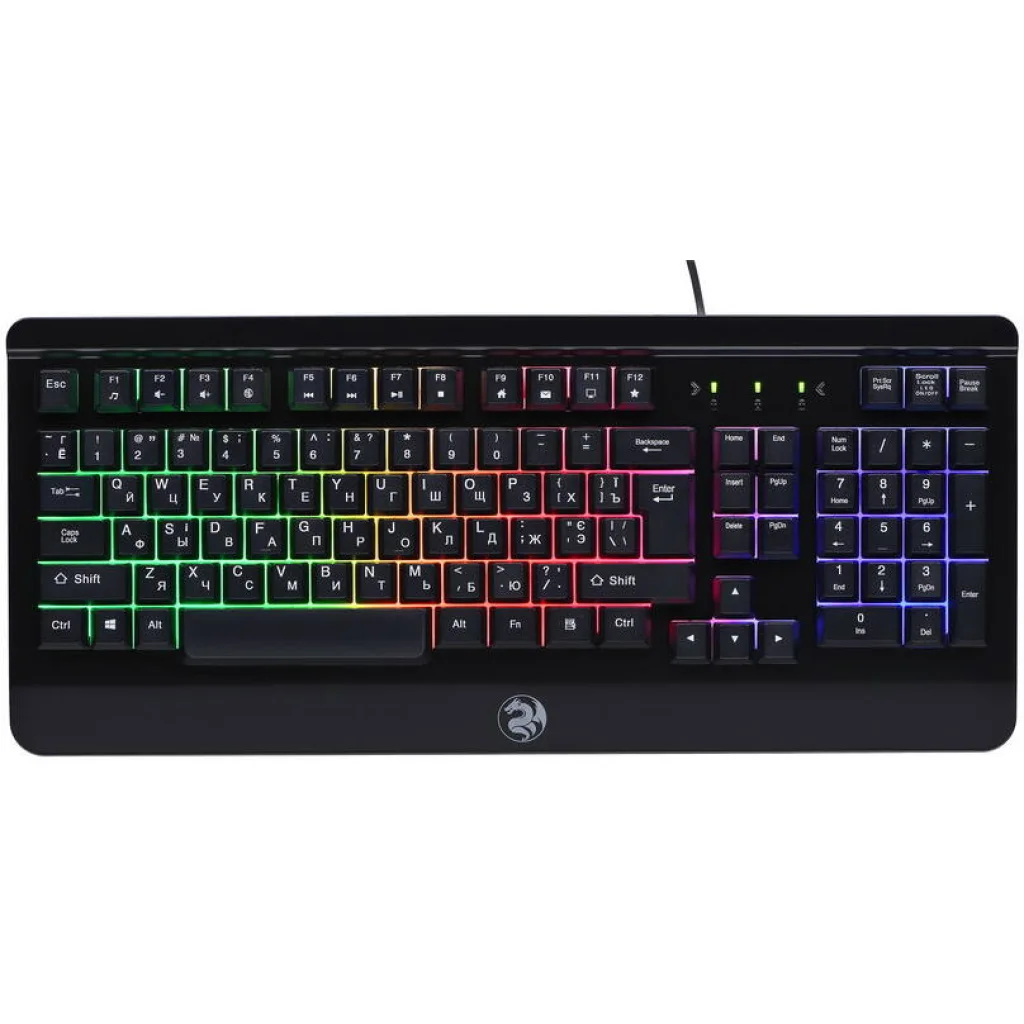 Игровая клавиатура 2E Gaming KG320 LED USB Black Ukr UA