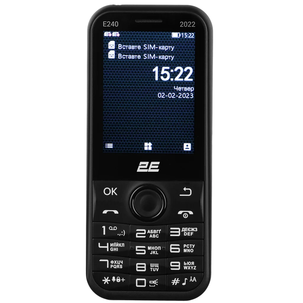 Мобільний телефон 2E E240 2022 Dual SIM Black, 688130245159 UA