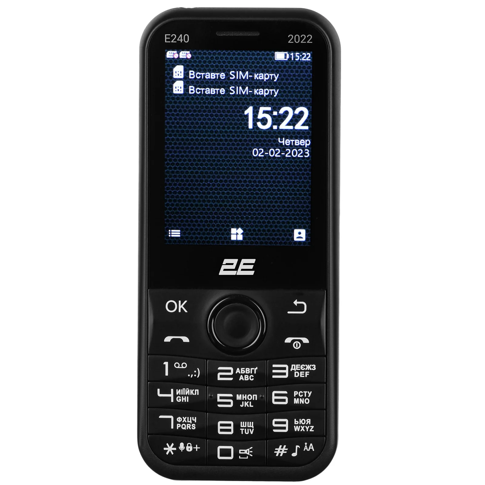 Мобільний телефон 2E E240 2022 Dual SIM Black, 688130245159 UA