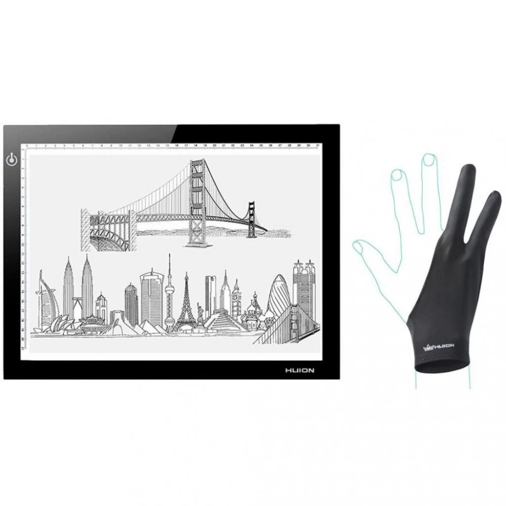 Світлокопіювальний планшет Huion L4S + перчатка UA