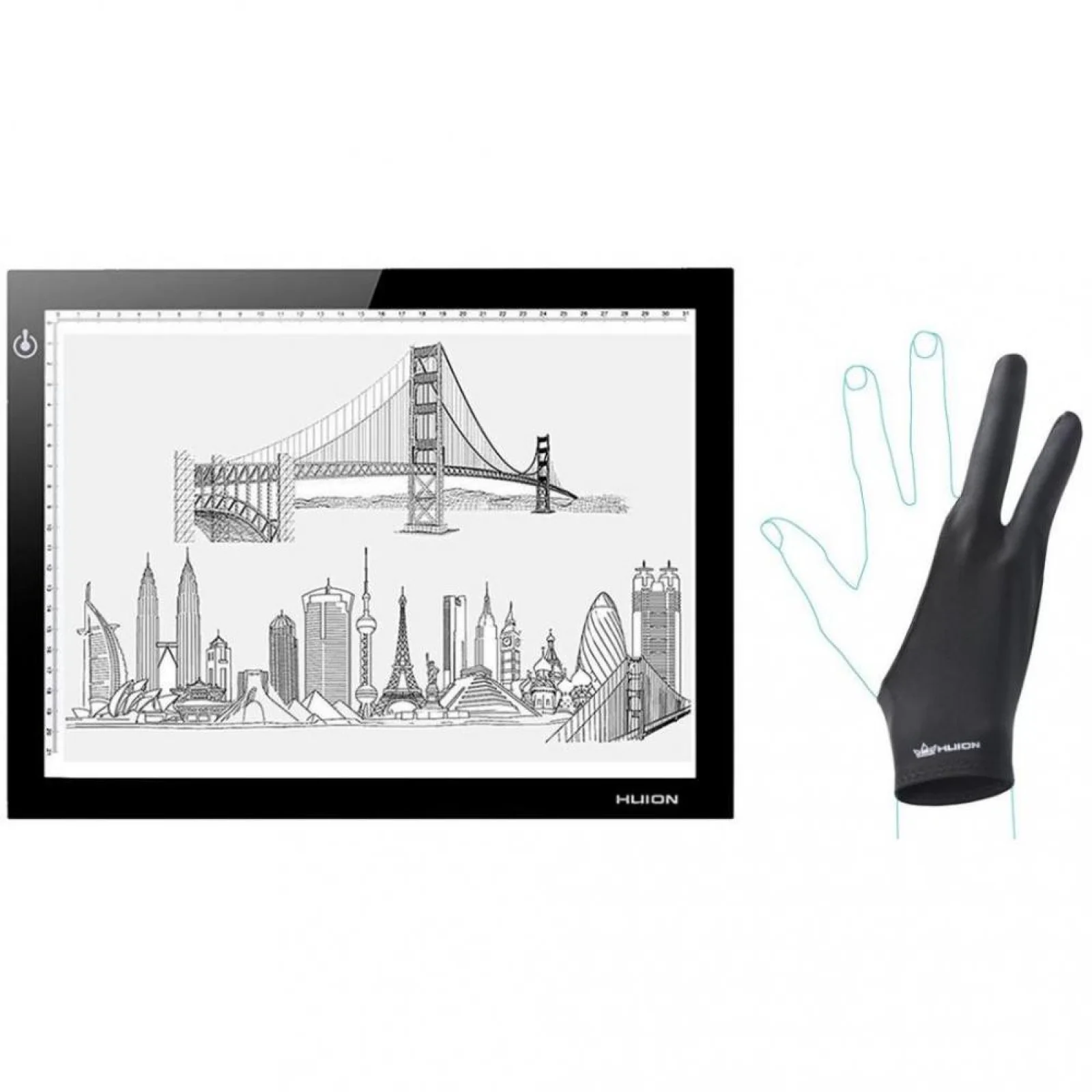 Світлокопіювальний планшет Huion L4S + перчатка UA