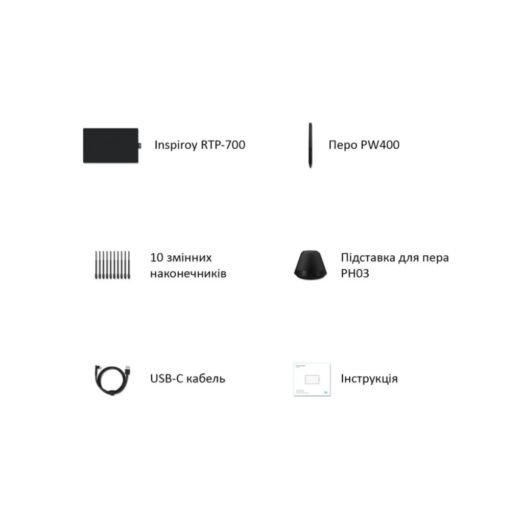 Графический планшет Huion Inspiroy RTP-700 + перчатка UA