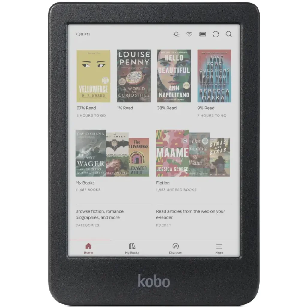 Электронная книга Kobo Clara Colour Black (N367-KU-BK-K-CK)