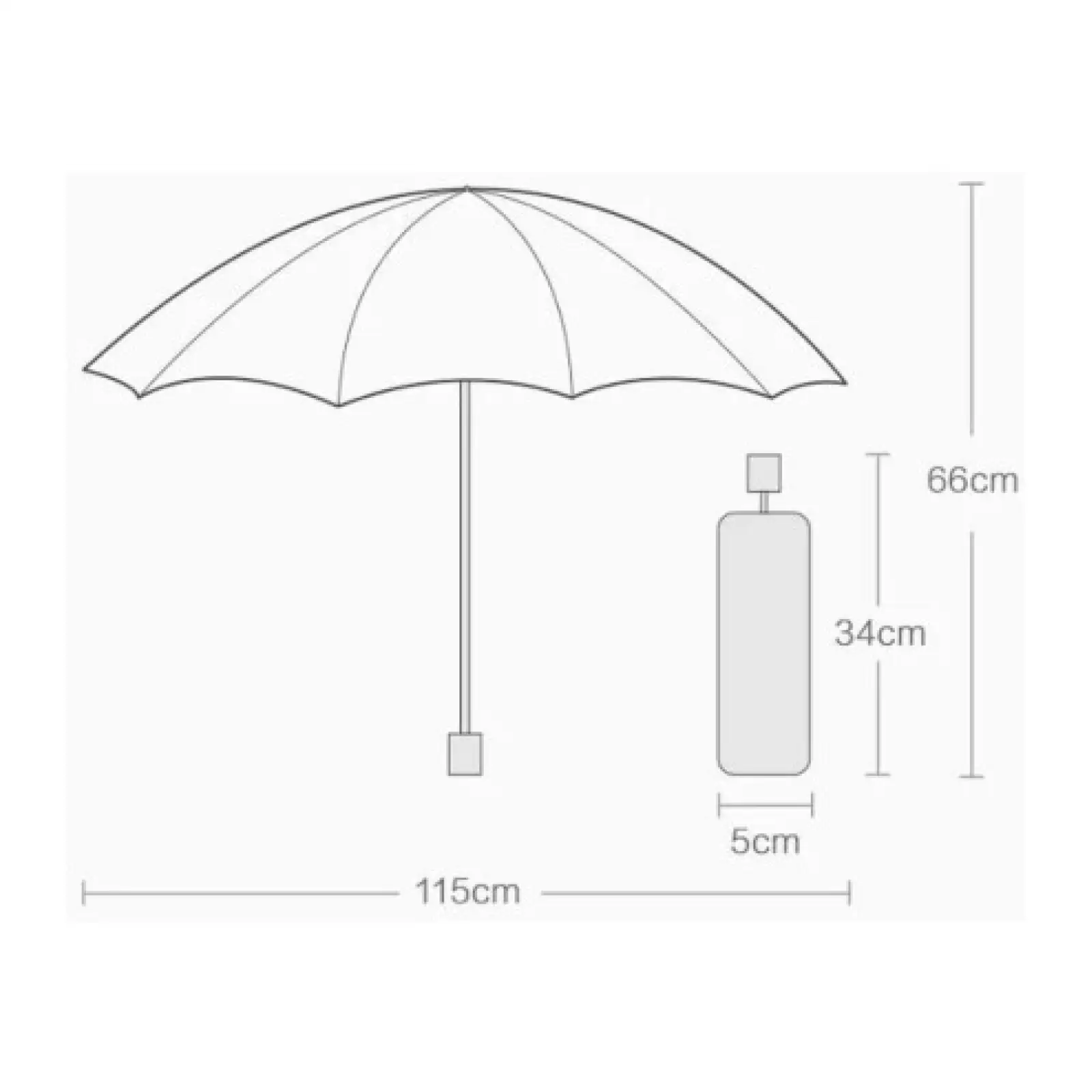 Парасолька RunMi 90 Points All-Round Umbrella Black (5052)