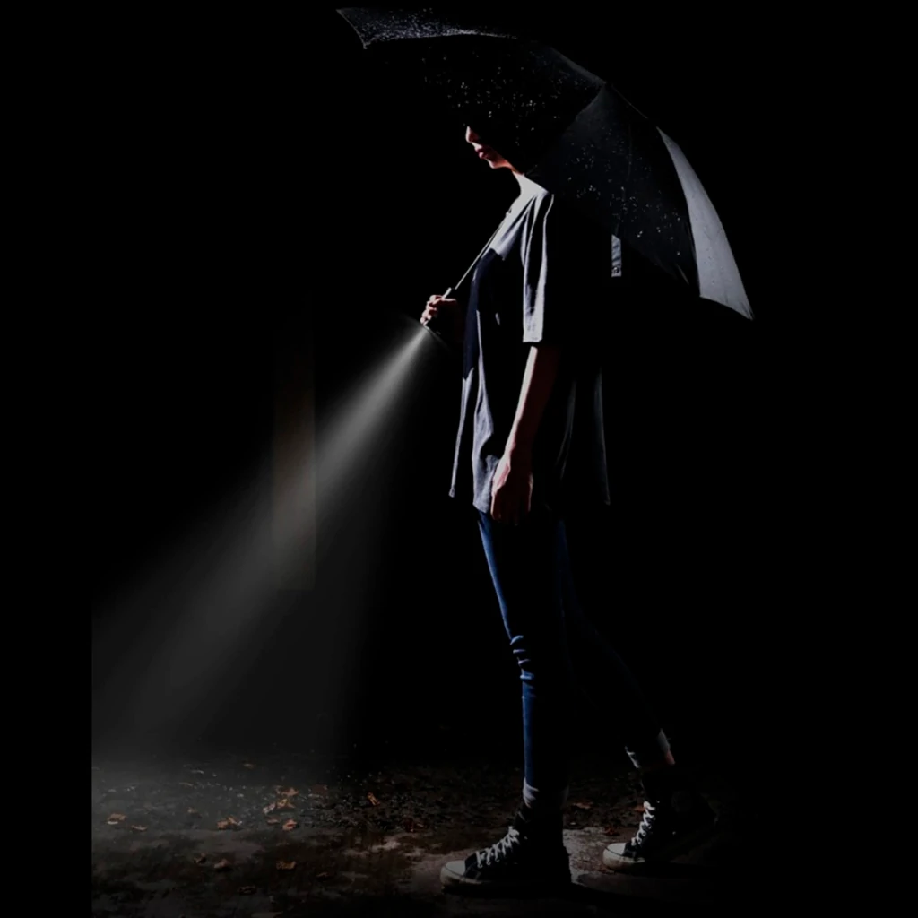 Парасолька Xiaomi 90FUN Oversize Automatic Umbrella with Flashlight Black
