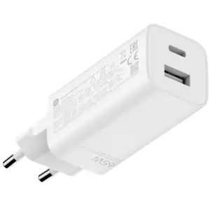 Мережевий зарядний пристрій Xiaomi Mi 65W GaN Charger Type-A + Type-C White (BHR5515GL)