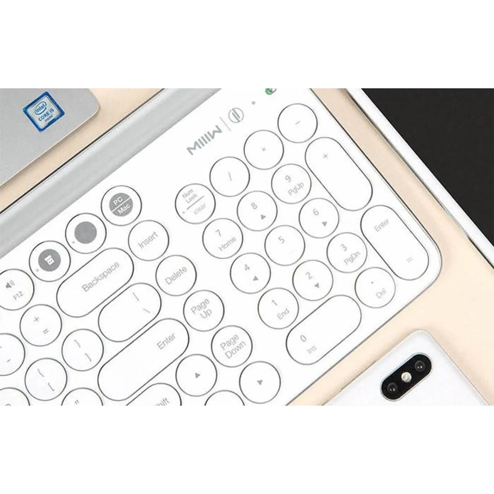 Беспровідна клавіатура Xiaomi MiiiW AIR85 Plus MWBK01 Keyboard Bluetooth Dual Mode White
