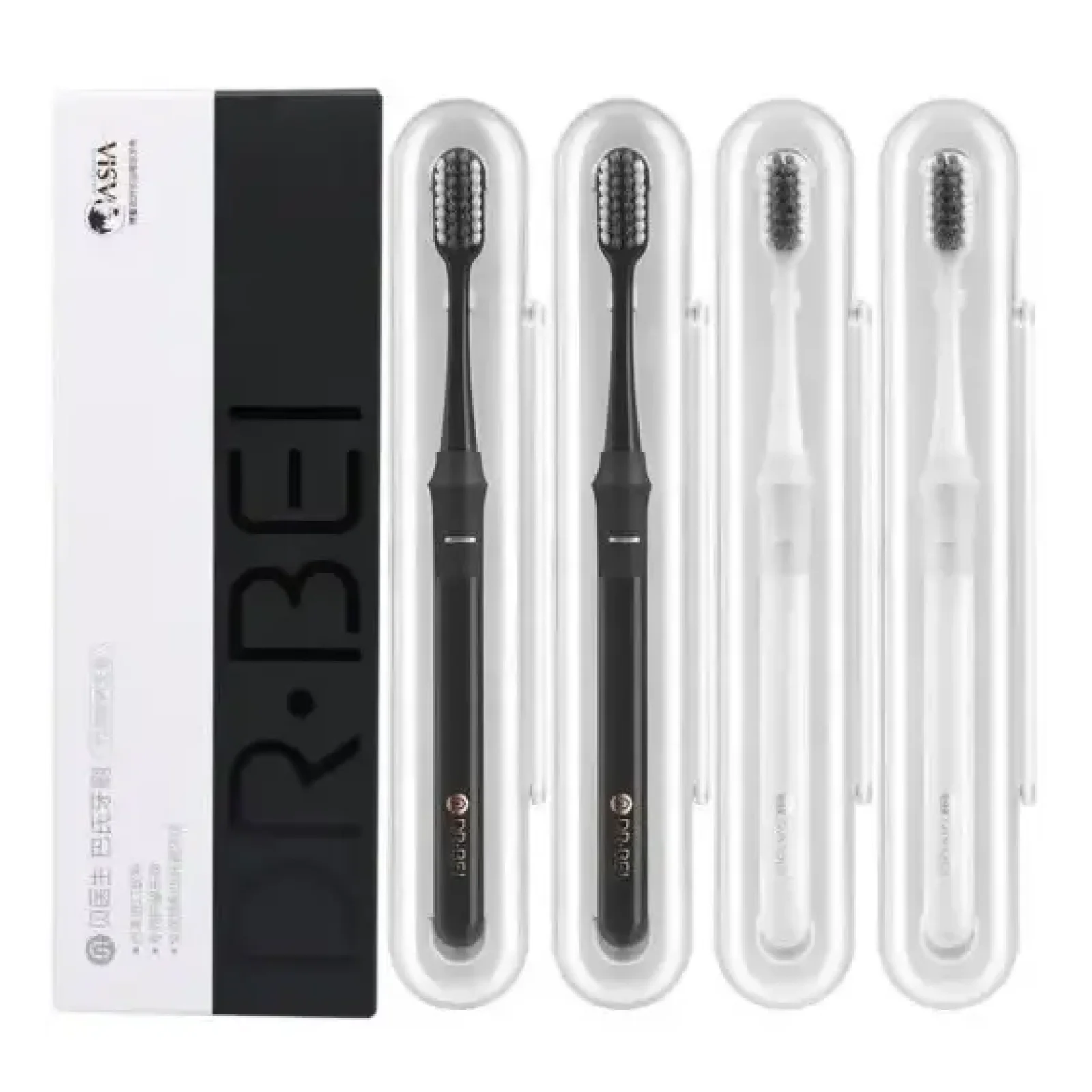 Зубная щетка Dr.Bei Pasteur Toothbrush Bamboo Clean Edition (4 шт)