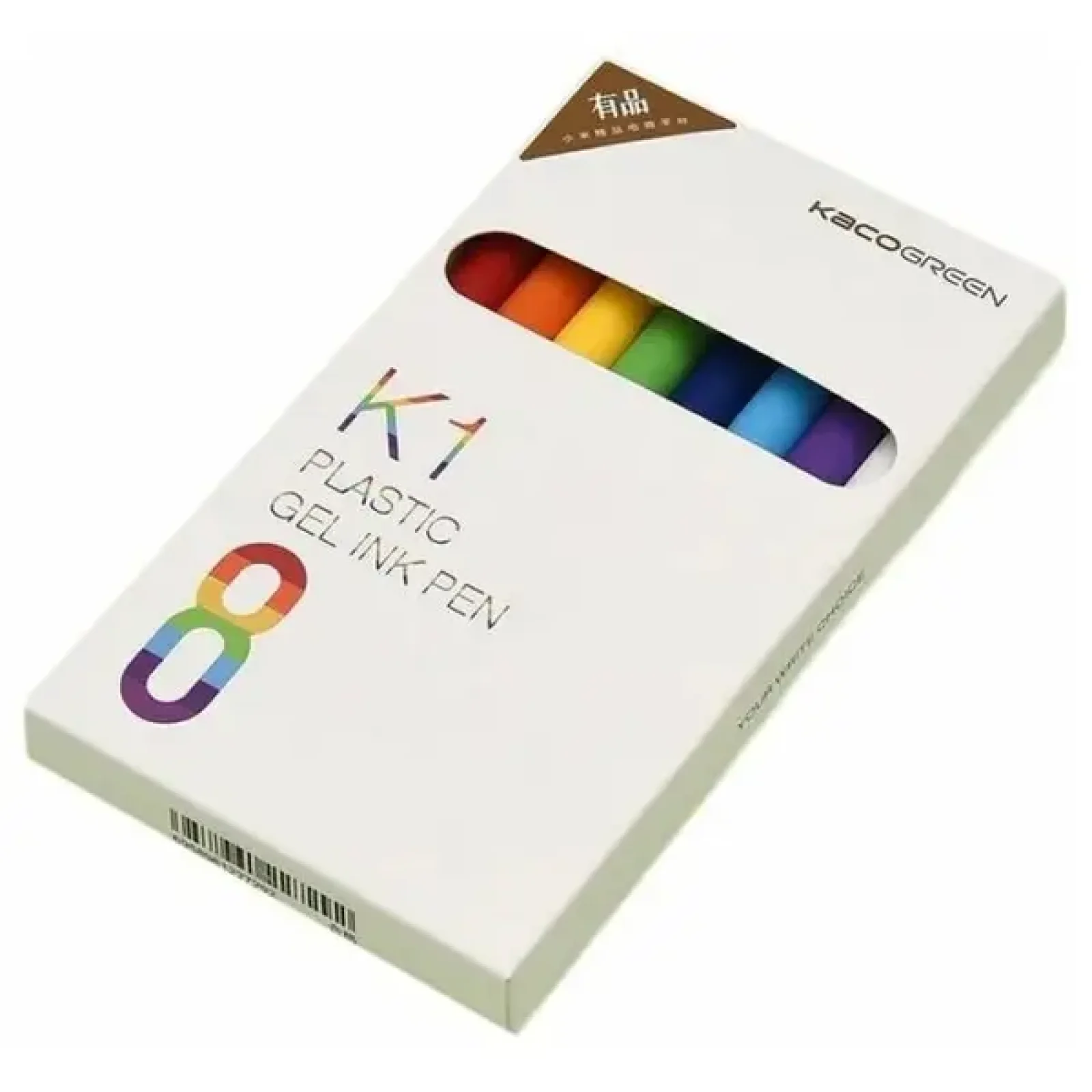 Набор ручек Xiaomi Kaco K1 Candy Color Multicolor Black Gel Ink Pen 8pcs