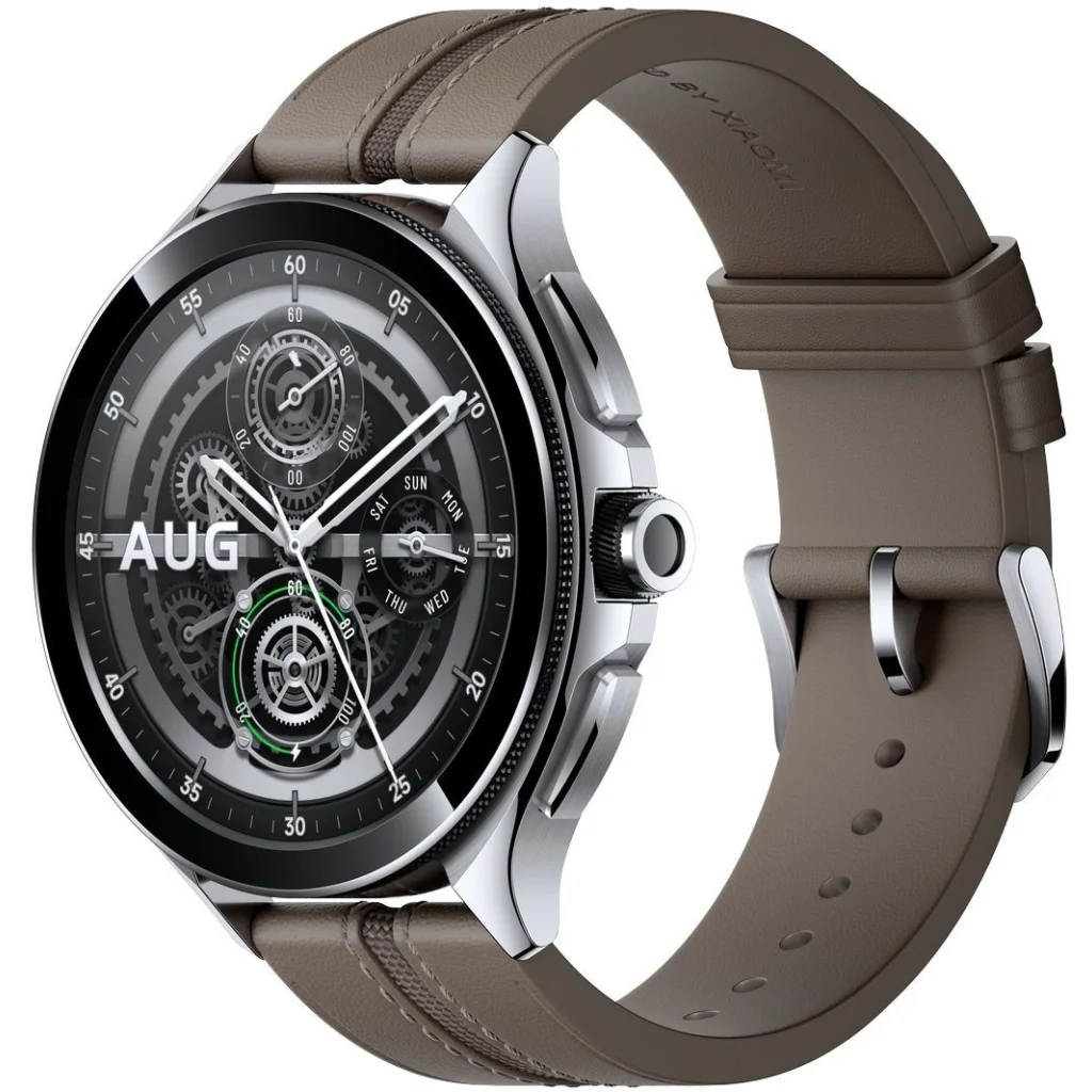 Смарт-годинник Xiaomi Watch 2 Pro Bluetooth Silver Case with Brown Leather Strap (BHR7216GL) EU