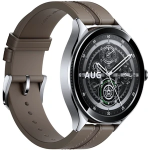 Смарт-годинник Xiaomi Watch 2 Pro Bluetooth Silver Case with Brown Leather Strap (BHR7216GL) EU