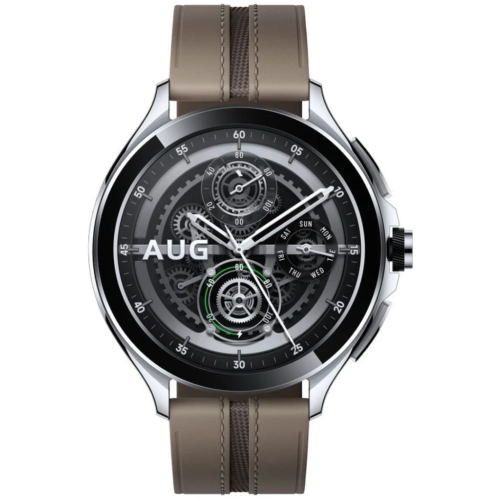 Смарт-годинник Xiaomi Watch 2 Pro Bluetooth Silver Case with Brown Leather Strap (BHR7216GL) EU
