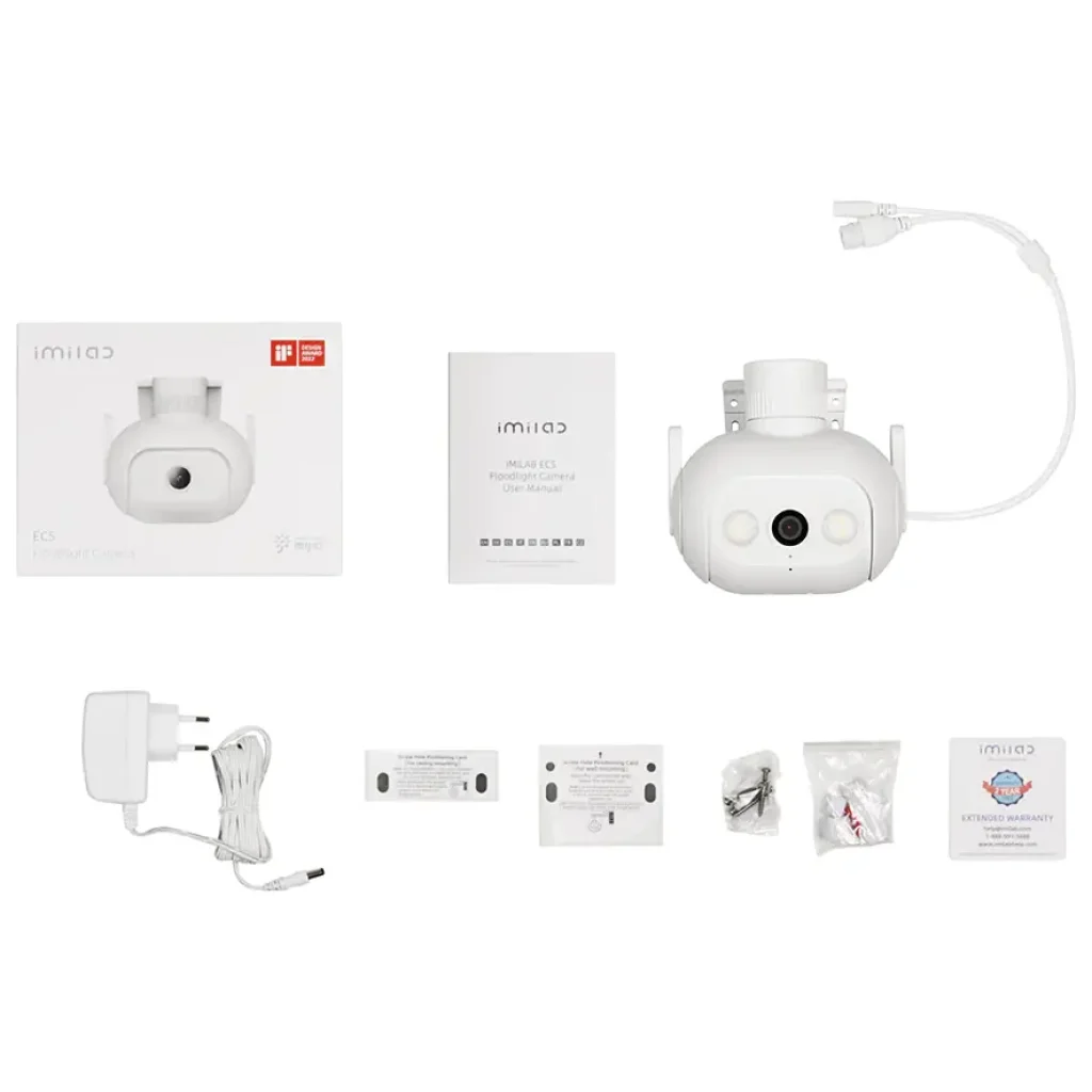 IP-камера видеонаблюдения IMILAB EC5 Floodlight Camera + LAN-порт (CMSXJ55A) EU