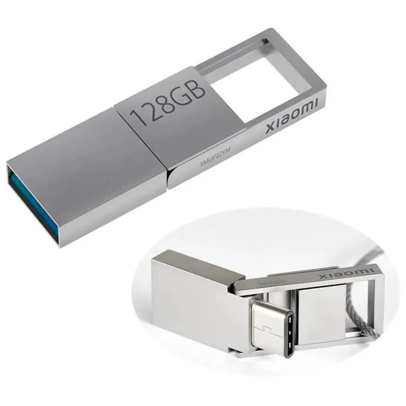 USB накопичувач Xiaomi Dual Interface Metal U Drive 128GB Silver (BHR5606CN)