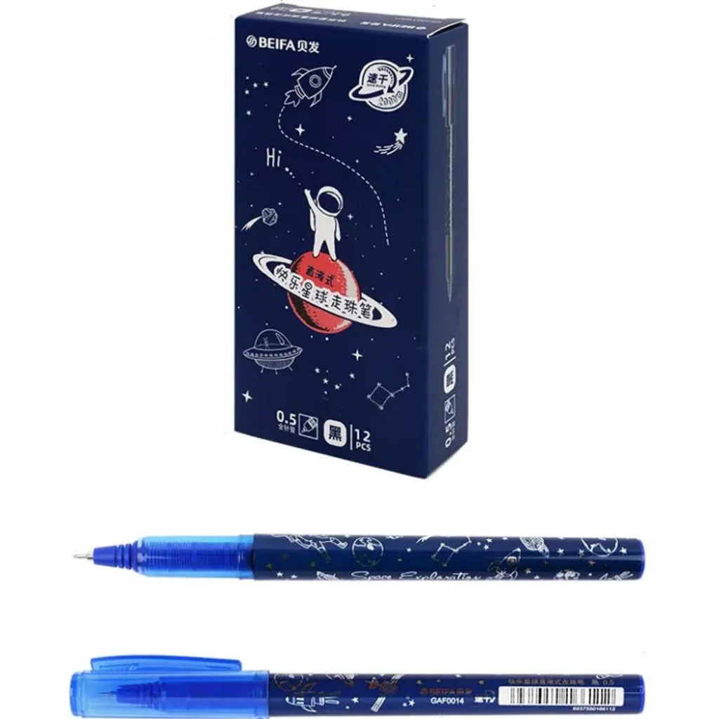 Набор ручек Xiaomi Beifa Happy Planet Straight Liquid Pen 12 шт (GAF0014001)