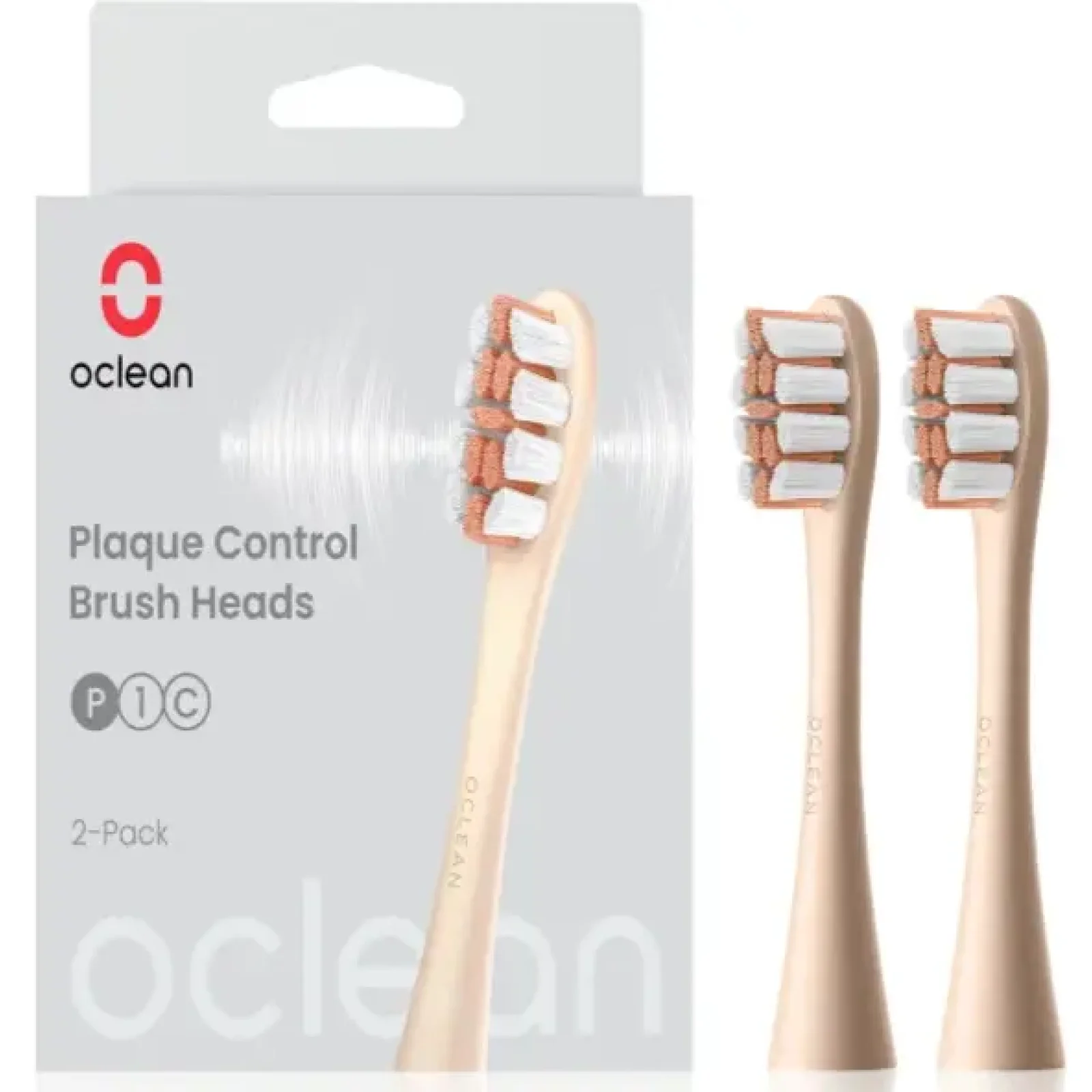 Насадка для зубної щітки Oclean X10/XPro/X/One/SE/Air/Z1 Standard Head Golden (2 шт) (P1C8)