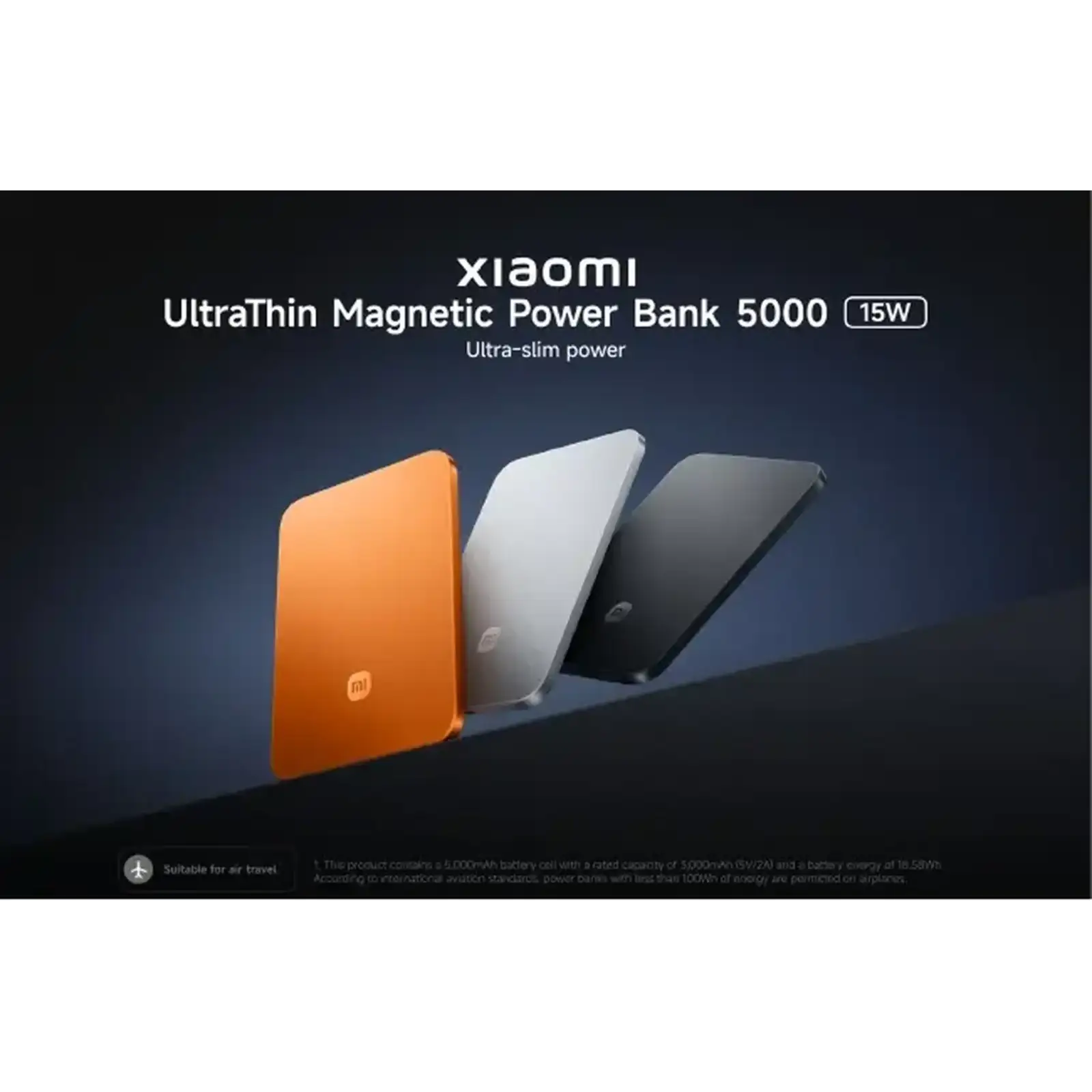 Зовнішній акумулятор Xiaomi Magnetic UltraThin 5000mAh 15W Graphite Black (BHR0913GL) UA