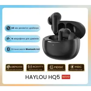Наушники Haylou HQ5 TWS Black