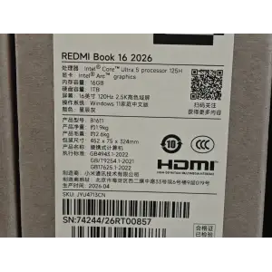 Ноутбук Xiaomi Redmi Book 16 2026 Ultra 5 16/1TB Grey (JYU4713CN)