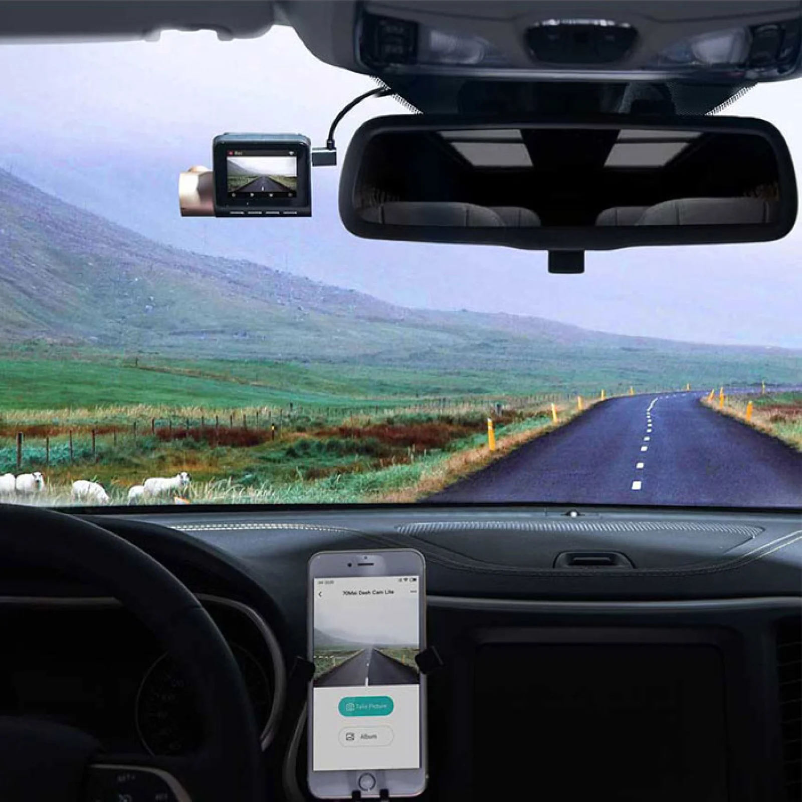 Видеорегистратор Xiaomi 70mai Dash Cam Lite (MidriveD08) + GPS модуль 70mai D03