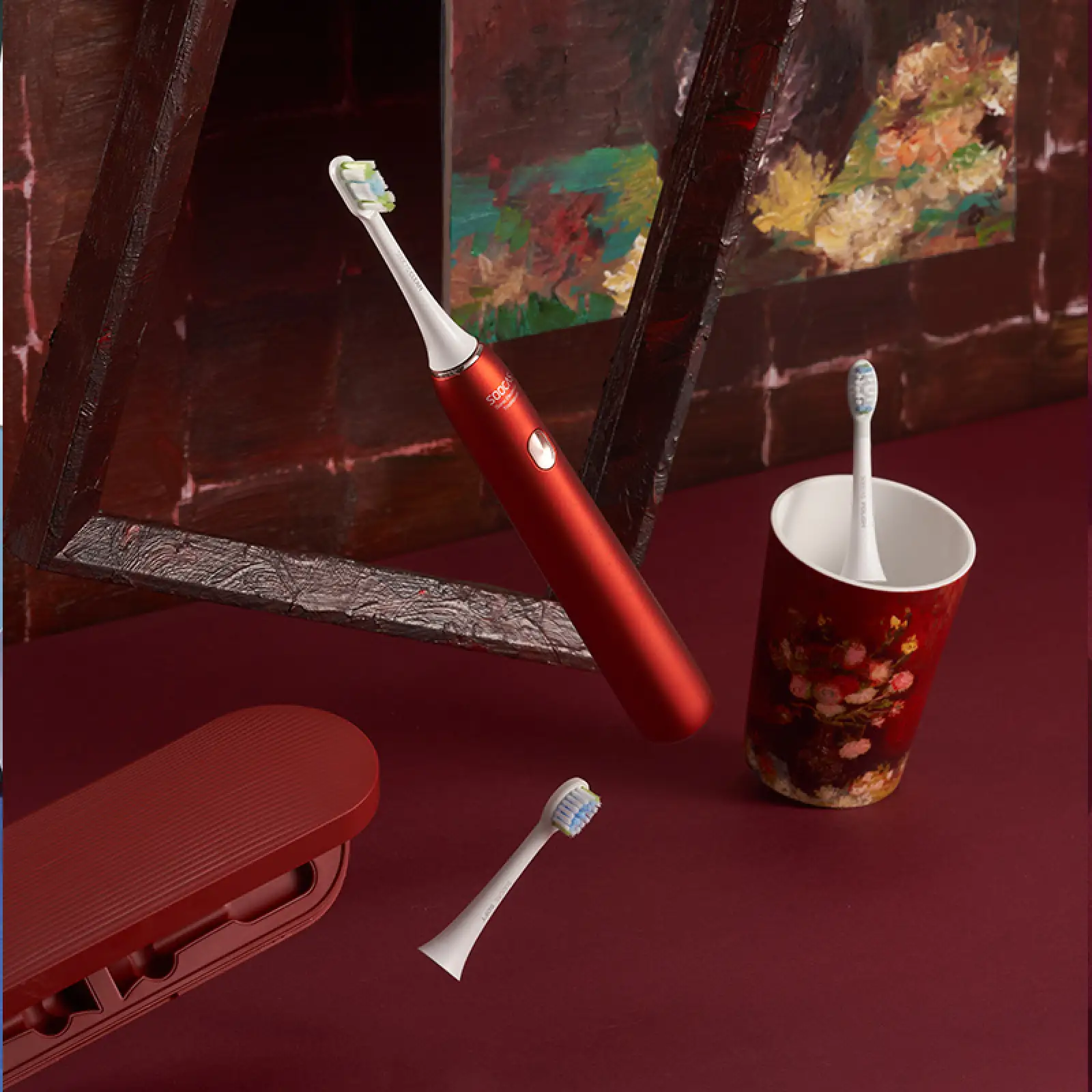 Зубна електрощітка Xiaomi SOOCAS X3U Van Gogh Museum Design Sonic Electric Toothbrush Chesnut Red EU