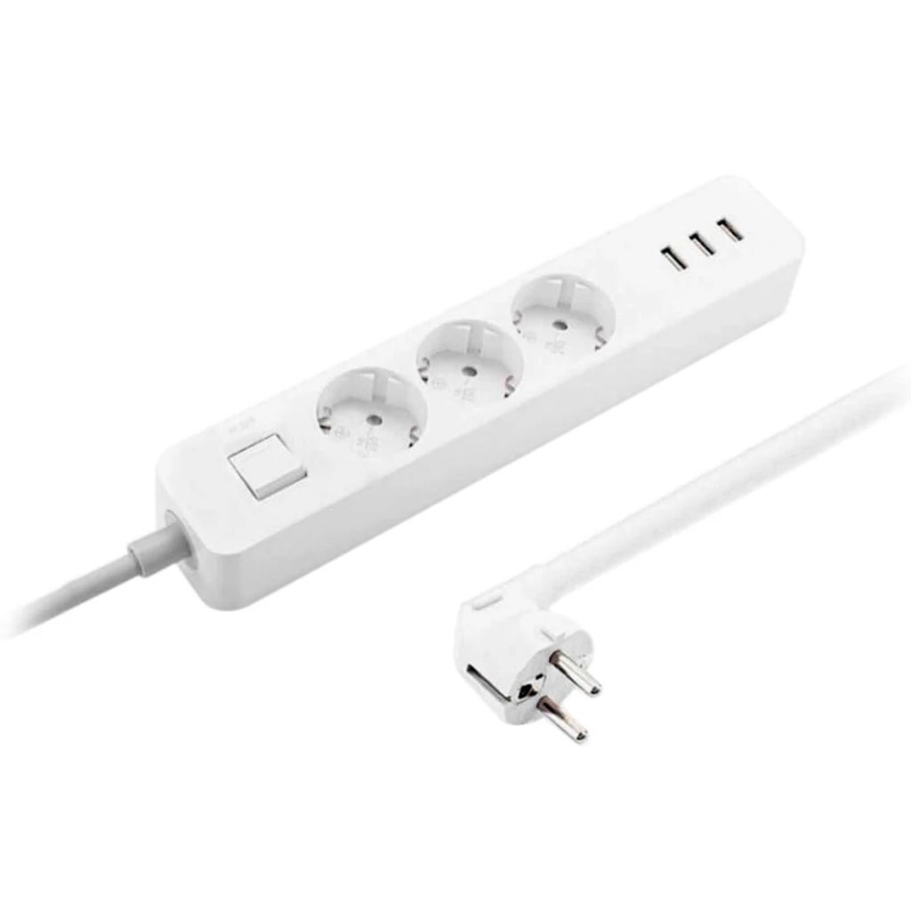 Сетевой удлинитель Xiaomi Mi Power Strip 3 розетки + 3USB (XMCXB04QM) White (NRB4030GL) EU