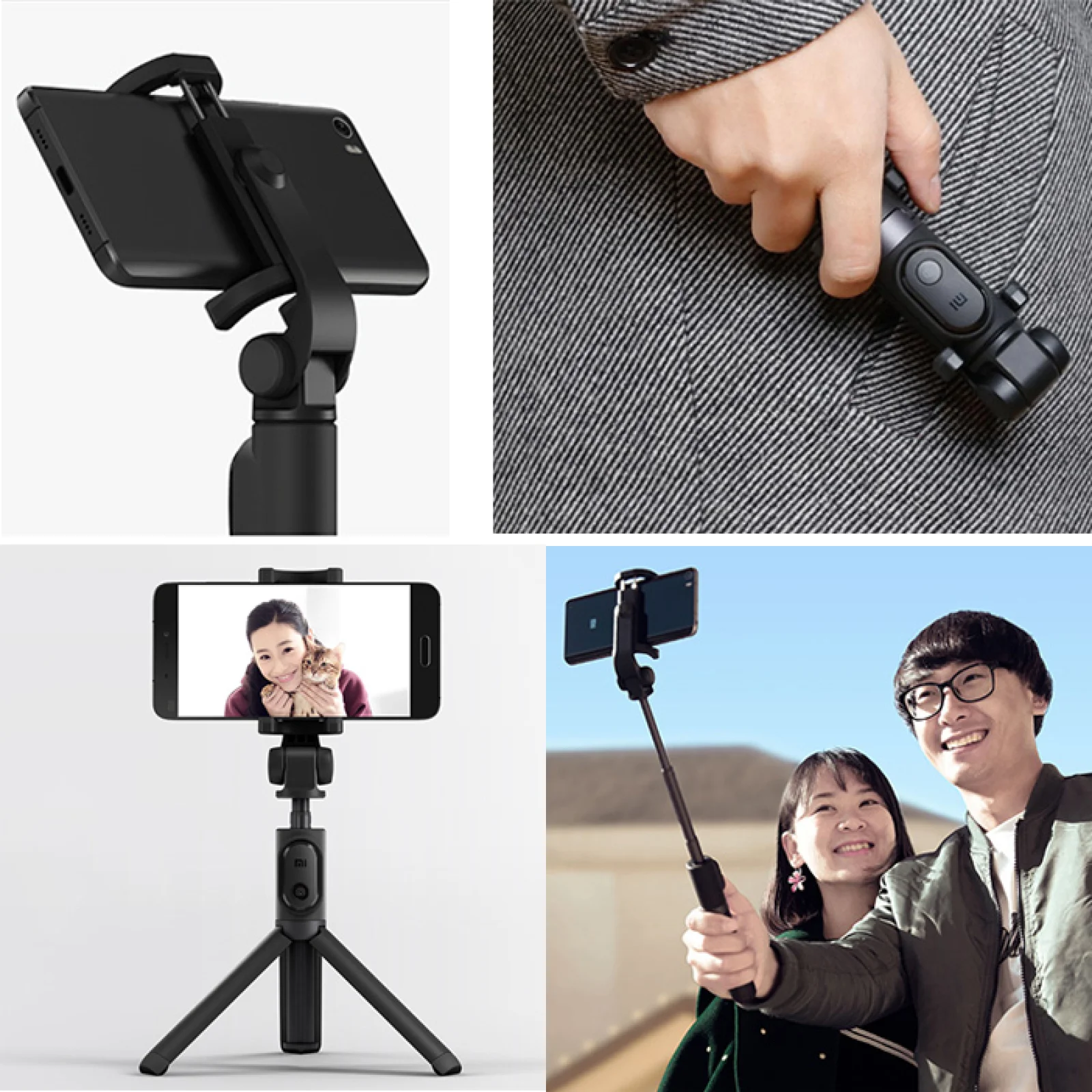 Селфі-монопод Xiaomi Selfie Stick Tripod Black (FBA4070US/FBA4107CN/FBA4053CN) + (Bluetooth кнопка)