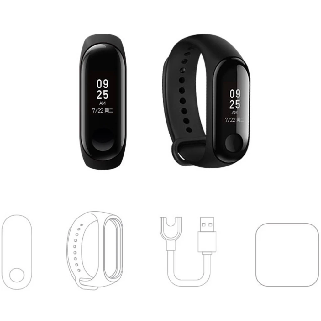Спортивный браслет Xiaomi Mi Band 3 Black CN