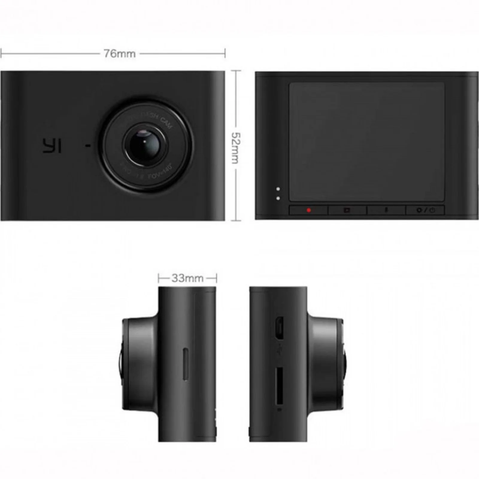Відеореєстратор YI Dash Cam Nightscape Black (YI-89036)