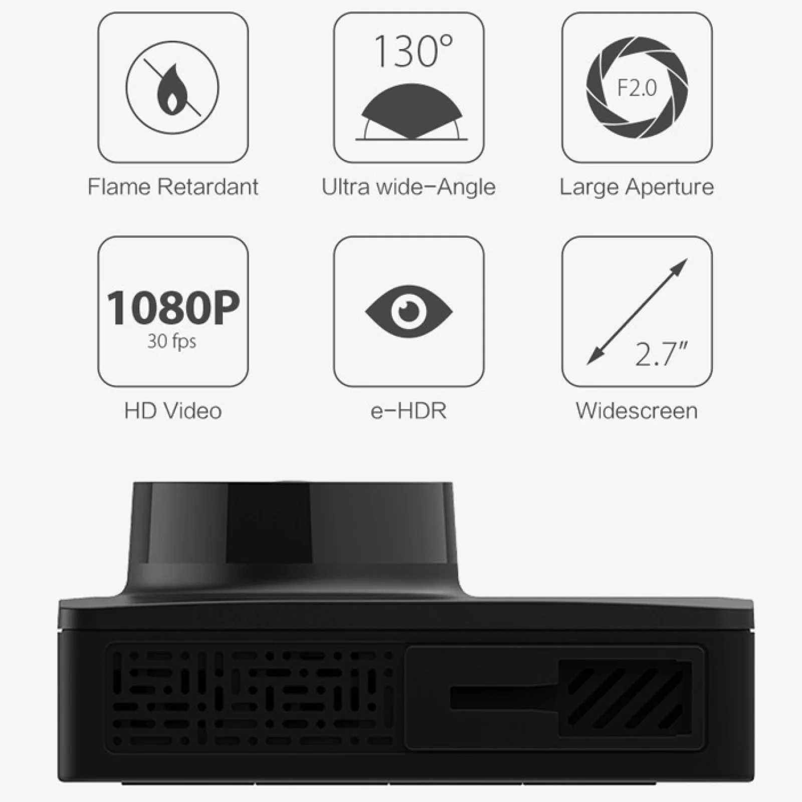 Відеореєстратор YI Compact Dash Camera Black (YCS1.A17) UA