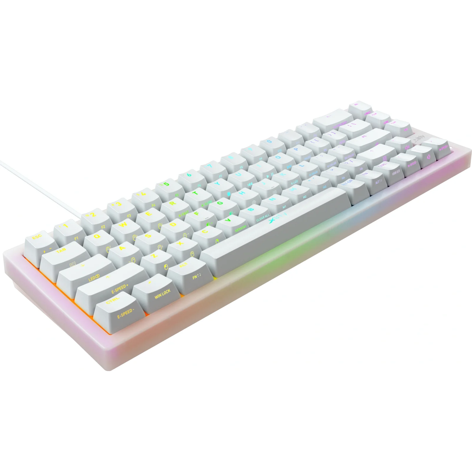 Клавиатура Xtrfy K5 Kailh Red RGB White (K5-RGB-CPT-TPWHITE-R-UKR) UA