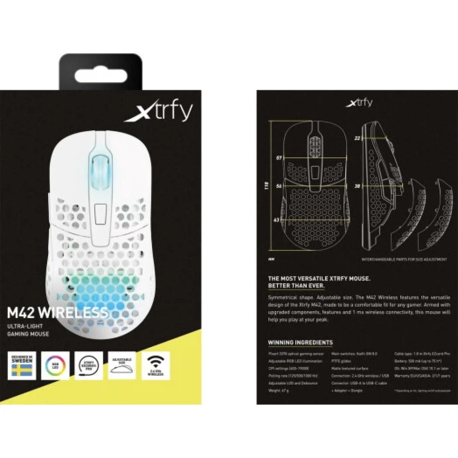 Миша Xtrfy M42 WL RGB White (M42W-RGB-WHITE) UA