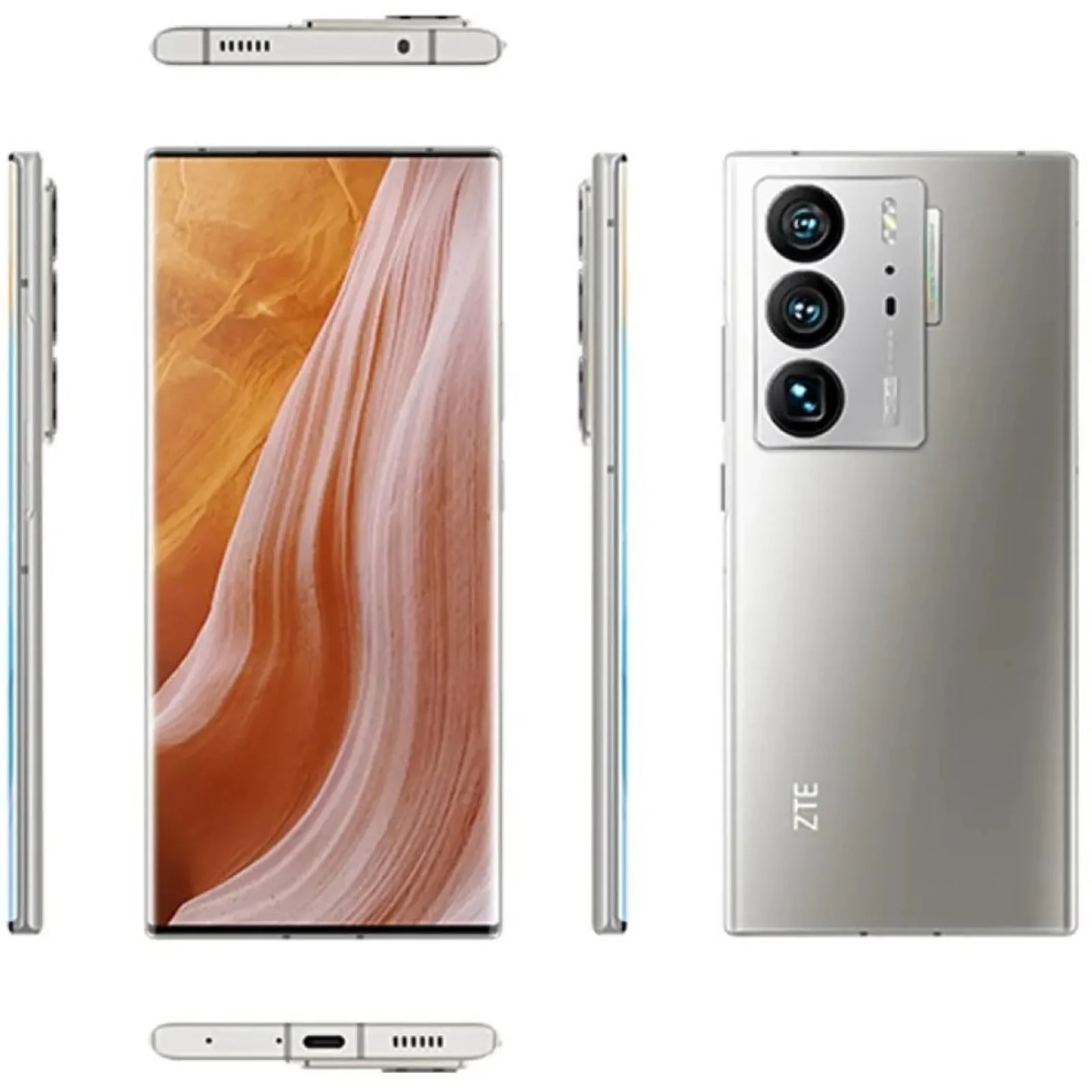 Смартфон ZTE Axon 40 Ultra 5G 8/128GB Silver