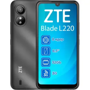 Колір: Чорний - Смартфон ZTE Blade L220 1/32GB Black UA