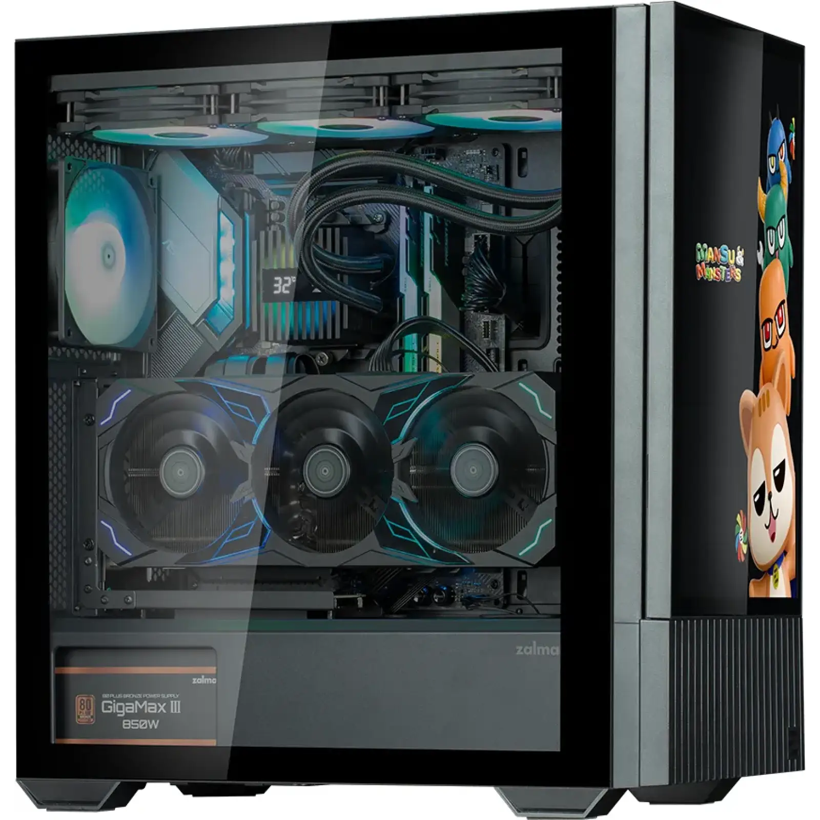 Корпус Zalman Z10 DS Black Без БП (Z10DSBLACK) UA
