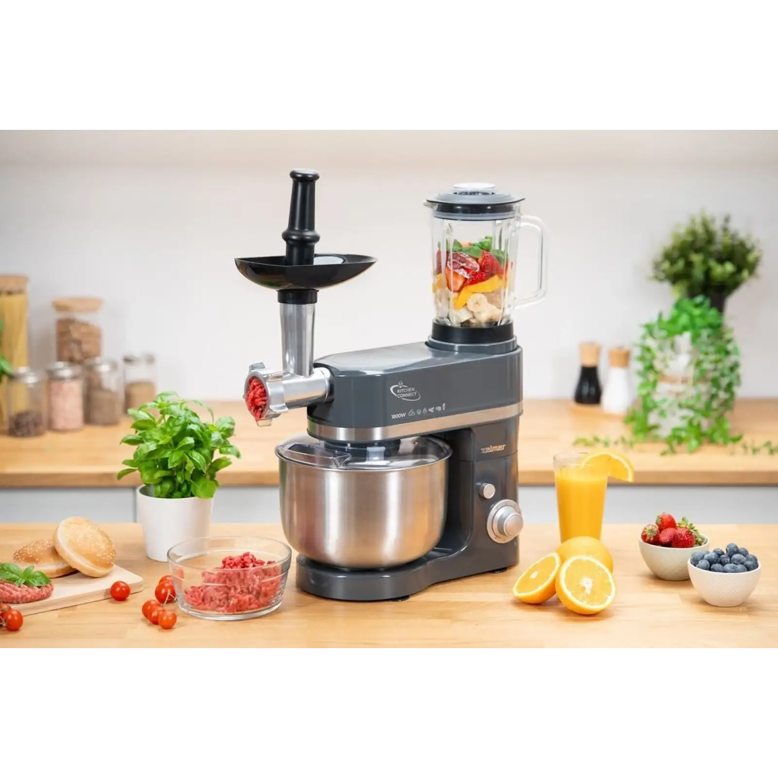 Кухонная машина Zelmer ZKR9100 Kitchen Connect Pro Серый UA